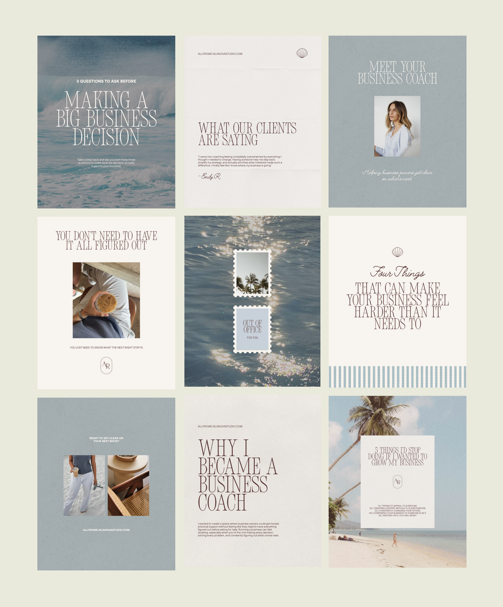 Coastal Minimal Instagram Templates
