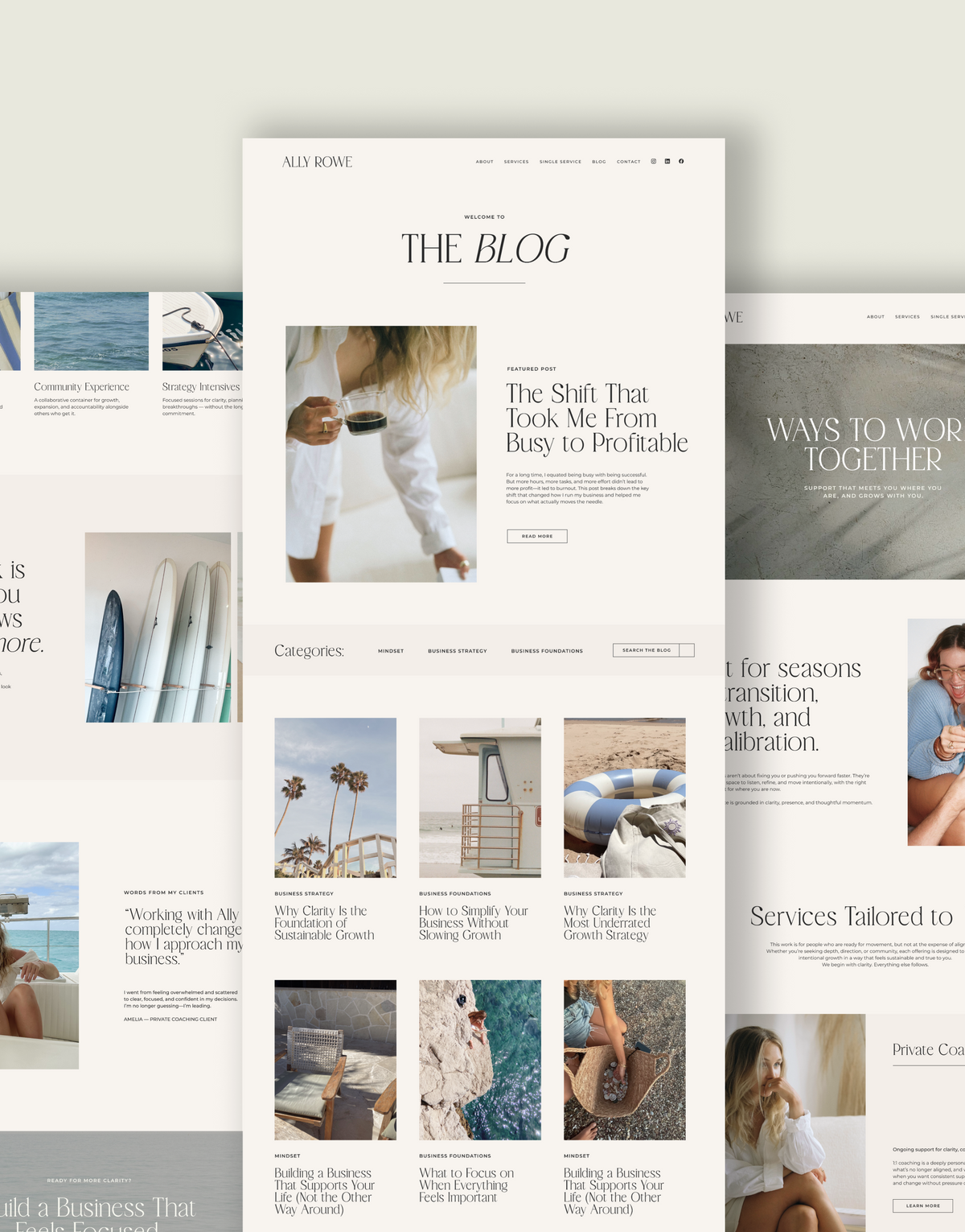 Showit Template | Ally